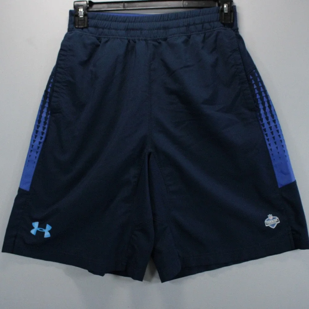 Under Armour NFL Combine Authentic Shorts Navy Blue Mens SM/P Football Athlete